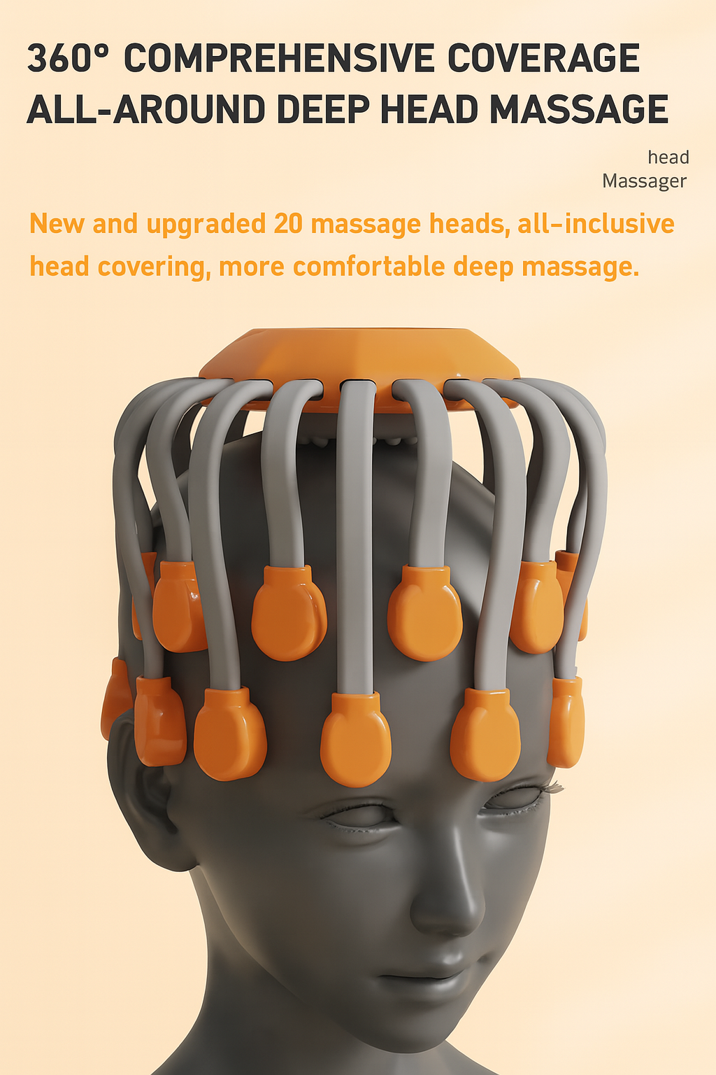 QUICKTRENDS™ – RED LIGHT HEAD MASSAGER OCTOPUS WITH 20 NODES
